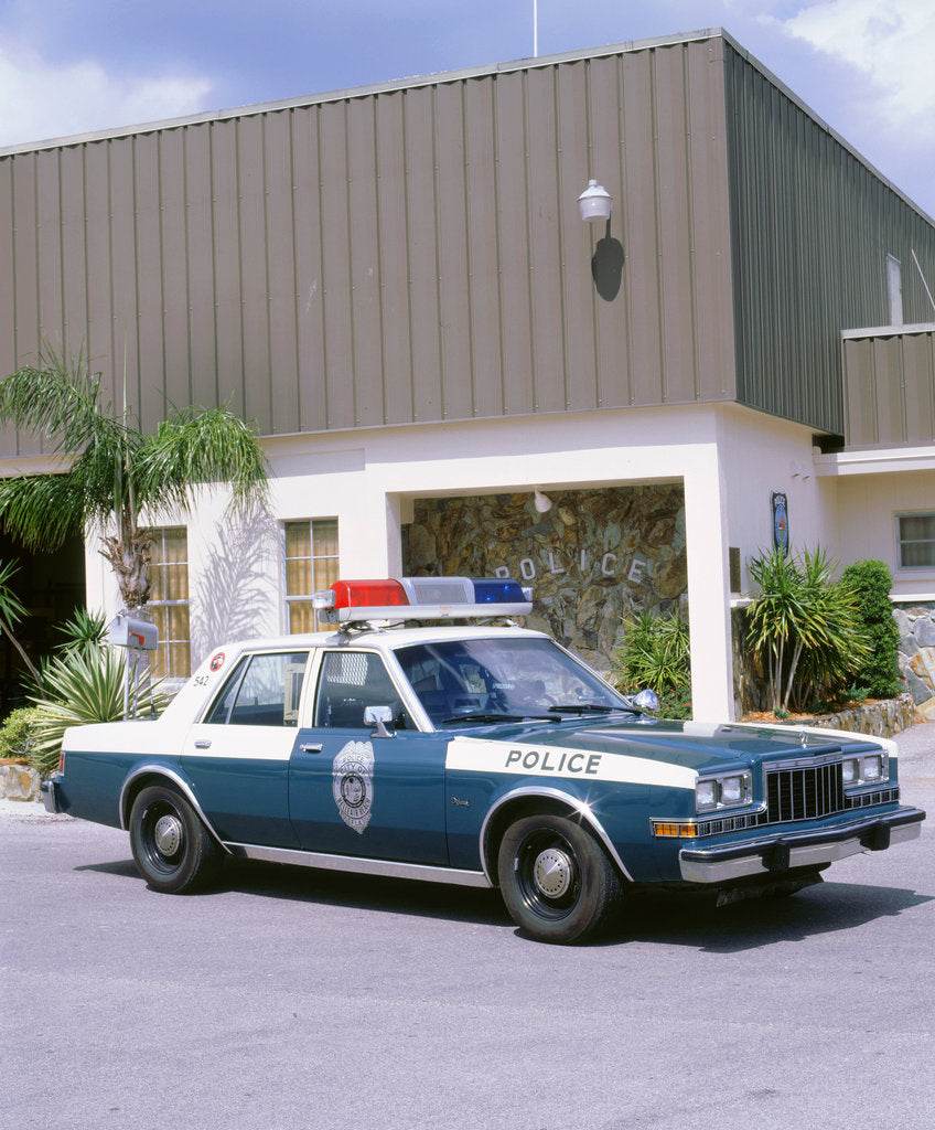 Detail of 1984 Dodge Diplomat Police car by Unknown