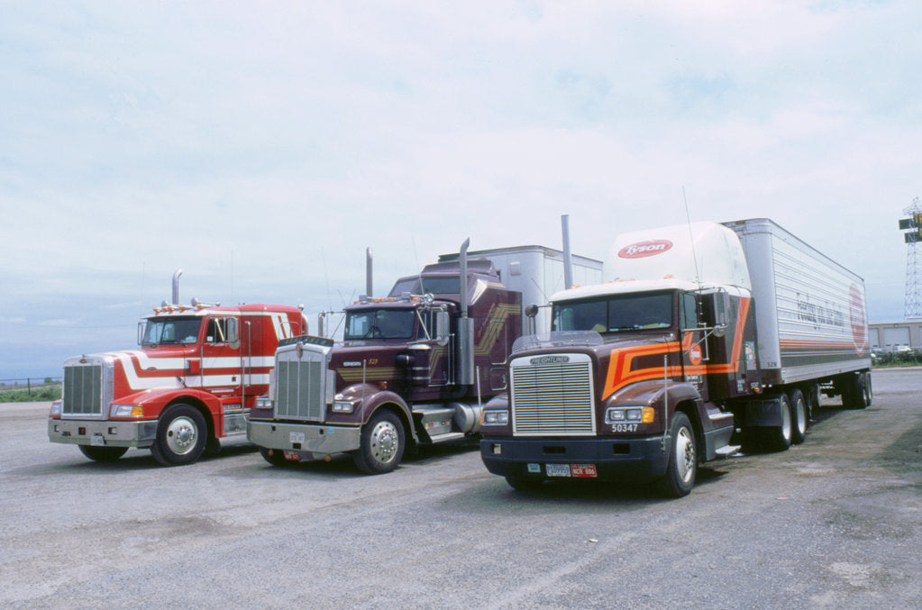 Detail of American Trucks at Truckstop in USA by Unknown