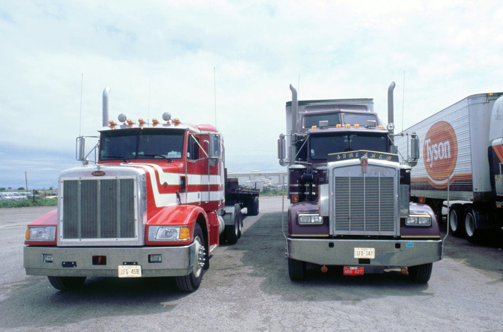 Detail of American Trucks at Truckstop in USA by Unknown