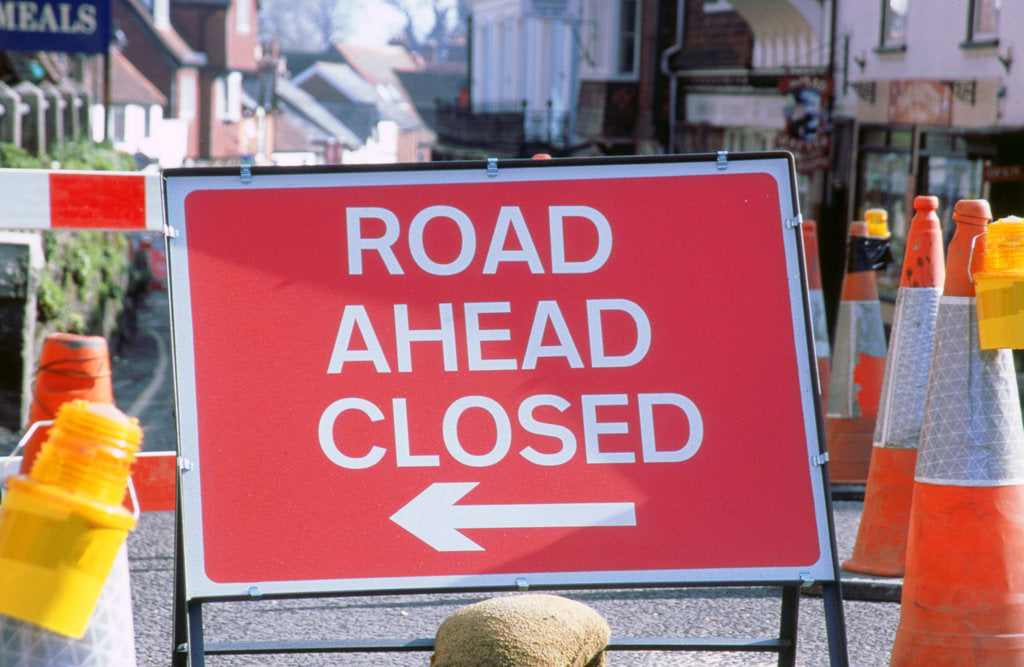 Detail of Roadworks 2001,Lyndhurst in Hampshire by Unknown