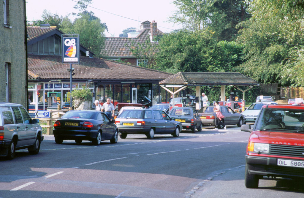 Detail of Fuel crisis 2000. Queues for petrol by Unknown