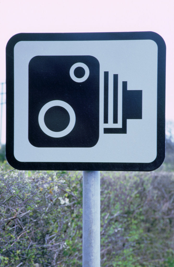Detail of Speed Camera warning sign by Unknown