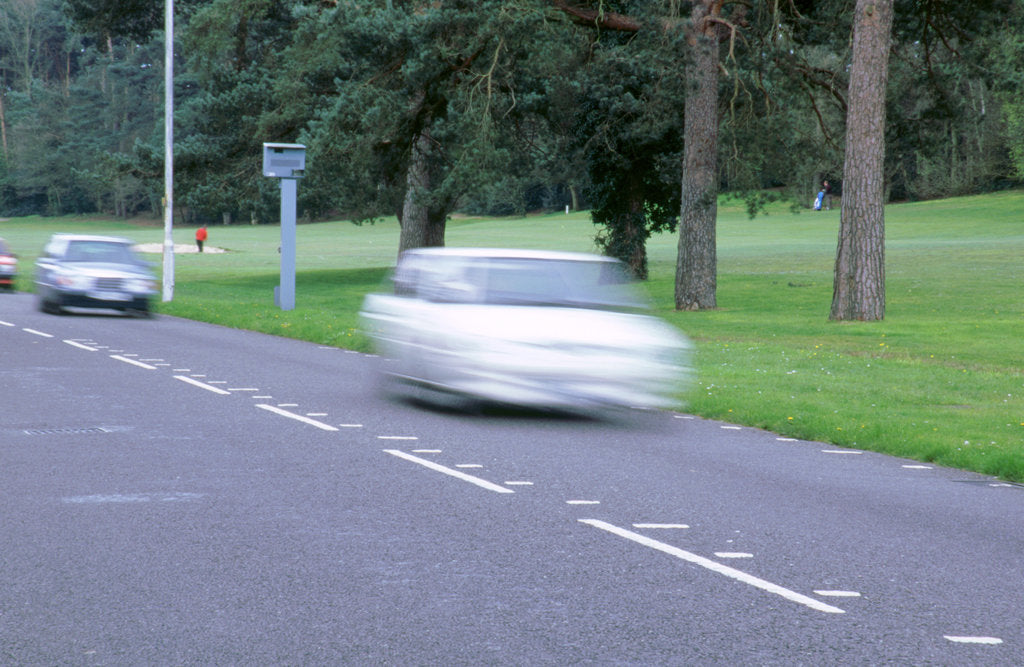Detail of Speed Camera and road markings by Unknown