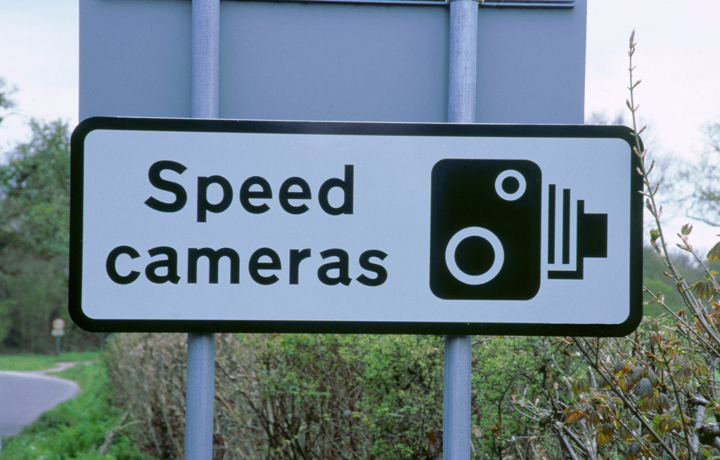 Detail of Speed Camera warning sign by Unknown