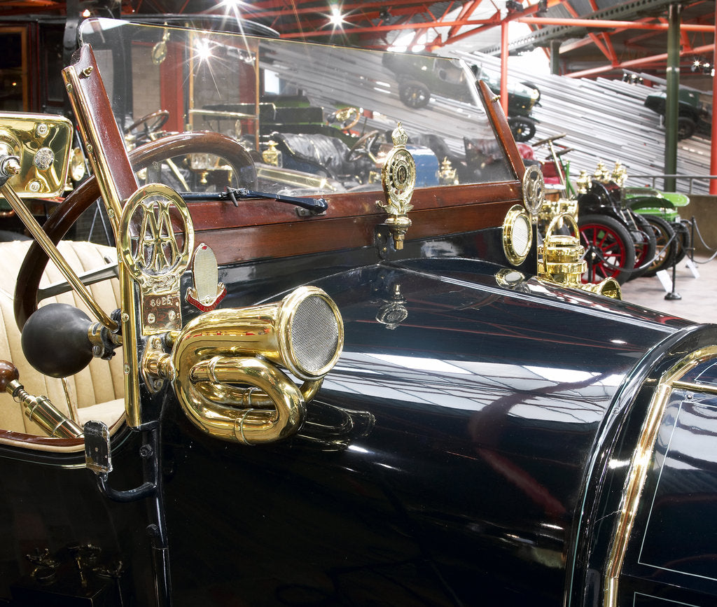 Detail of Brass Bulb Horn on 1910 Bugatti type 13 by Unknown
