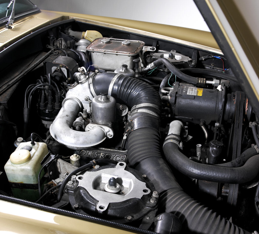 Detail of 1975 Rolls Royce Corniche convertible by Unknown