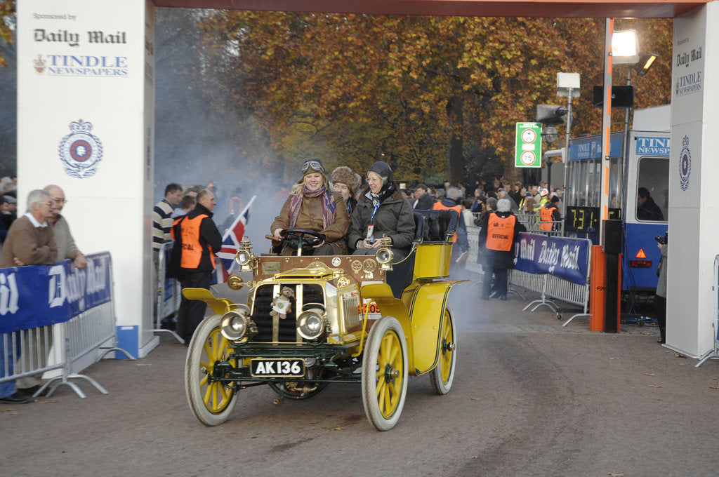 Detail of 1902 Darracq on 2007 London to Brighton Run by Unknown
