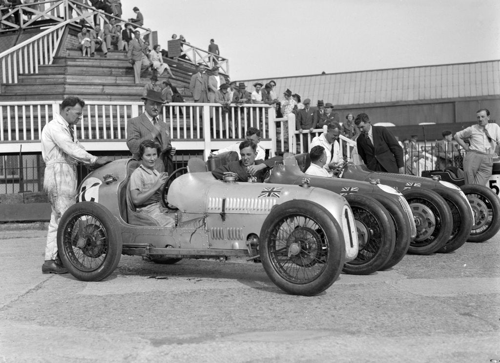 Detail of Austin 7 works team, Brooklands 1937 by Bill Brunell