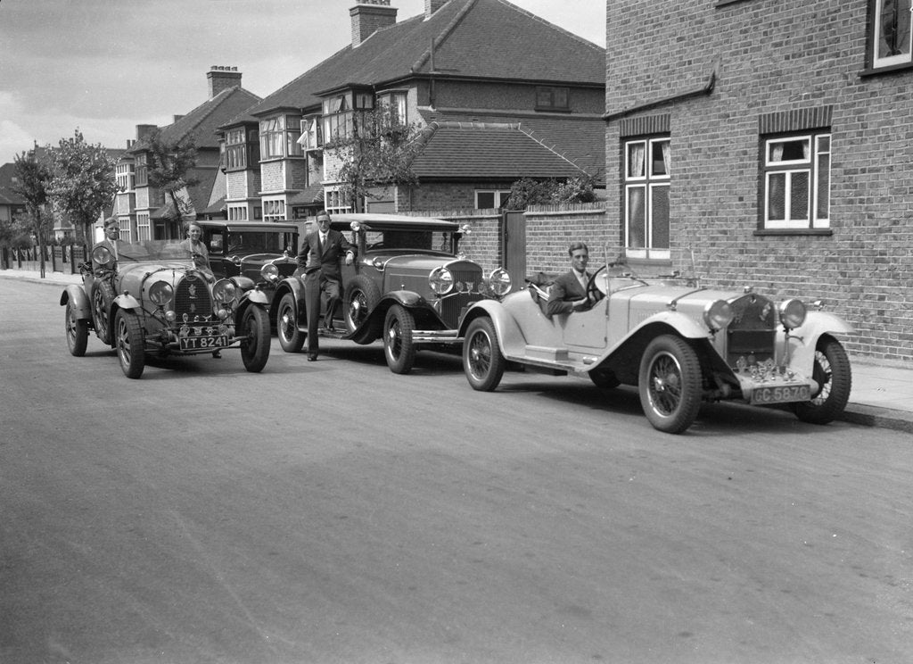 Detail of 1930 Alfa-Romeo, Chrysler Coupe and Bugatti Type 43 2262cc by Bill Brunell