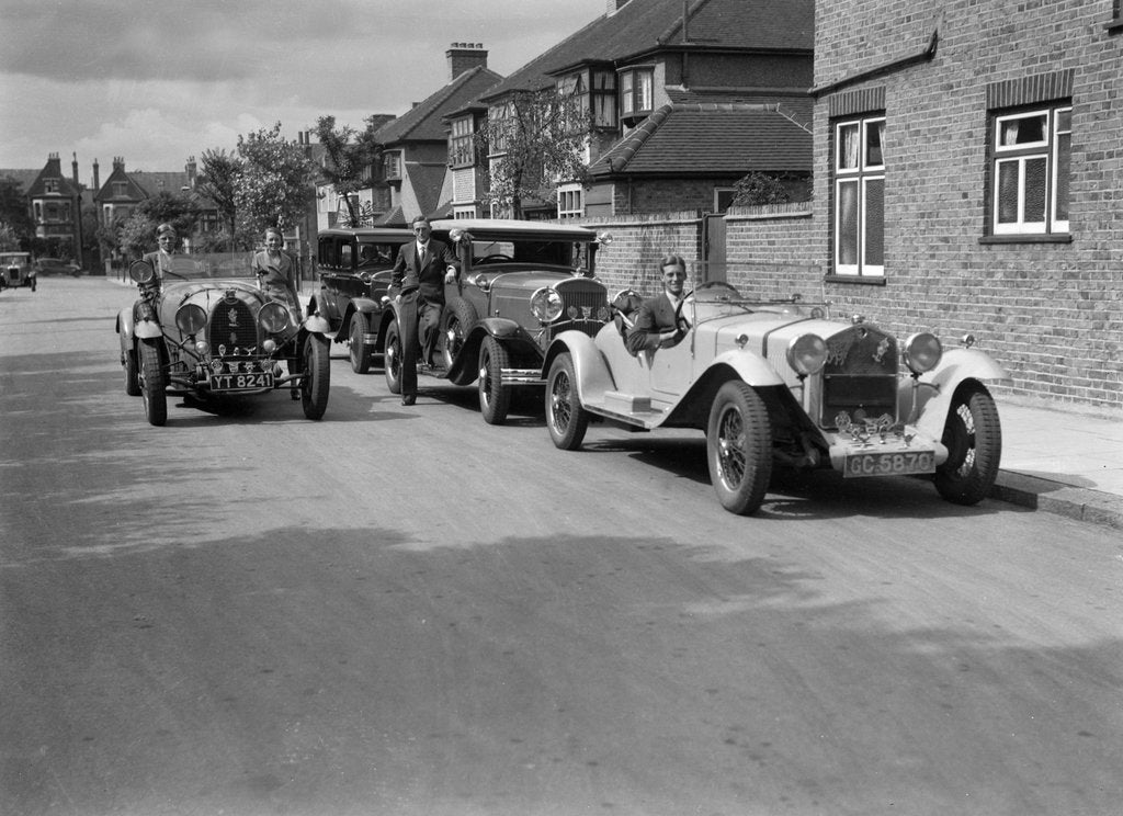 Detail of 1930 Alfa-Romeo, Chrysler Coupe and Bugatti Type 43 2262cc by Bill Brunell