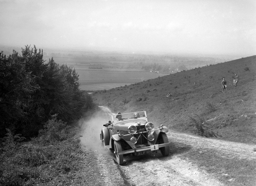 Detail of 1933 Talbot 105 2970 cc competing in a Talbot CC trial by Bill Brunell