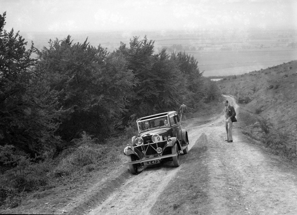 Detail of 1934 Talbot 75 2276 cc competing in a Talbot CC trial by Bill Brunell