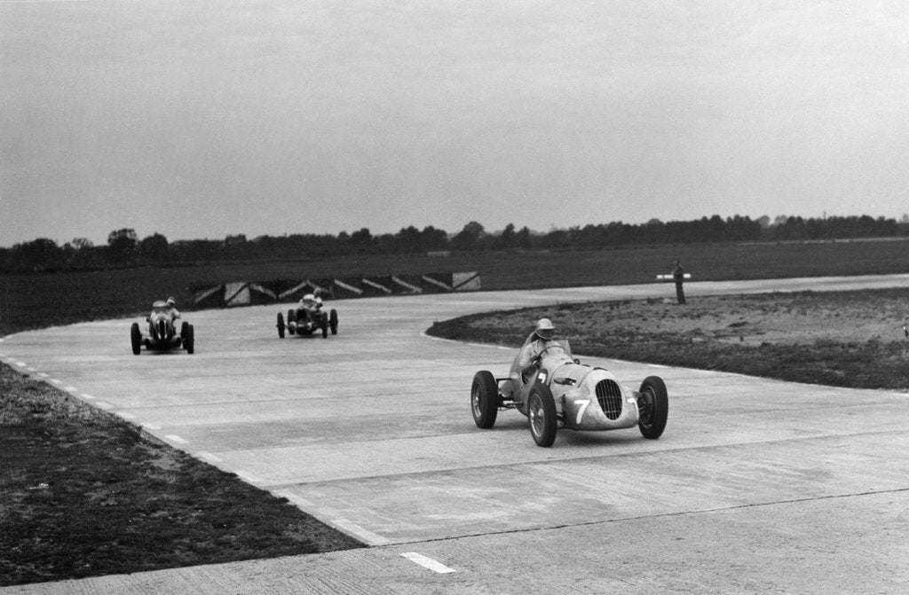 Detail of Appleton Special Racing single seater, Rapier Special and MG on the Campbell Circuit at Brooklands by Bill Brunell