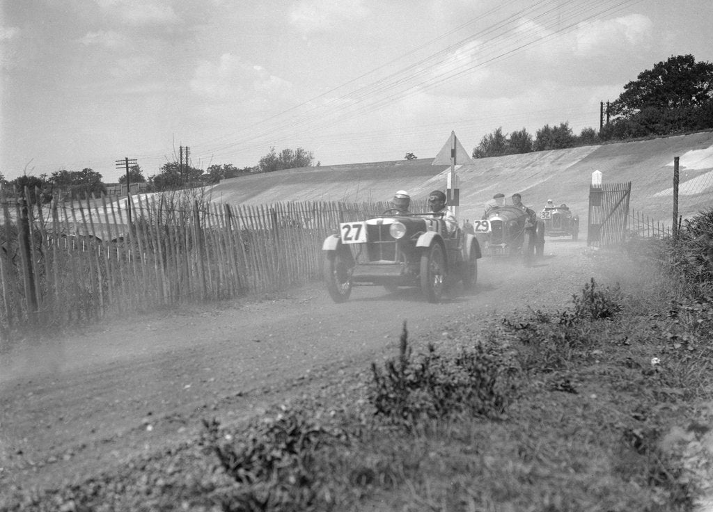 Detail of Cars competing at the JCC Members Day, Brooklands, 5 July 1930 by Bill Brunell
