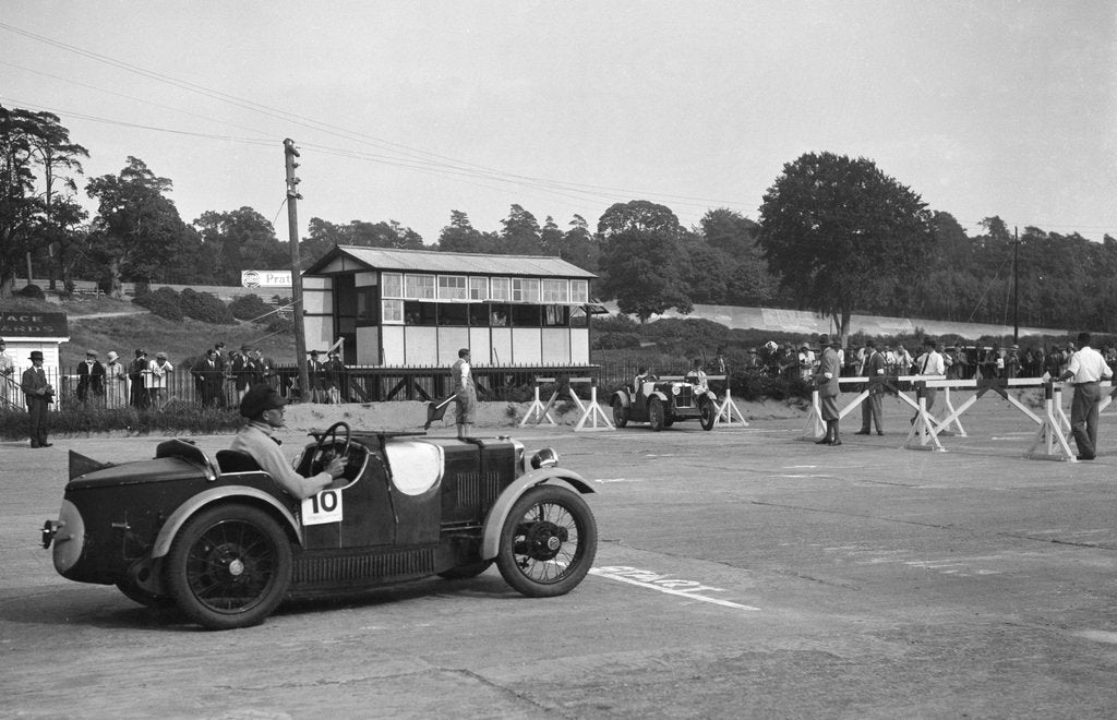 Detail of 847 cc MG M-type cars at the JCC Members Day, Brooklands, 5 July 1930 by Bill Brunell