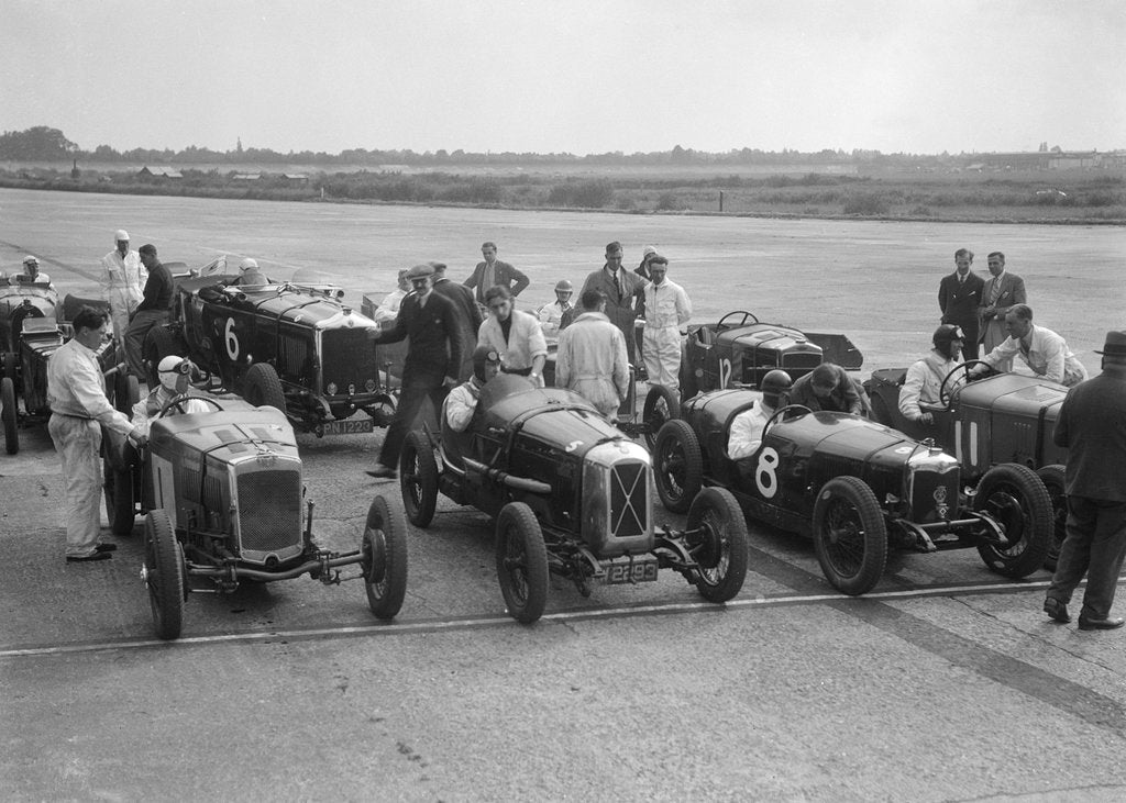 Detail of Frazer-Nash, Samson and Riley cars at an Inter-Club Meeting, Brooklands, 20 June 1931 by Bill Brunell