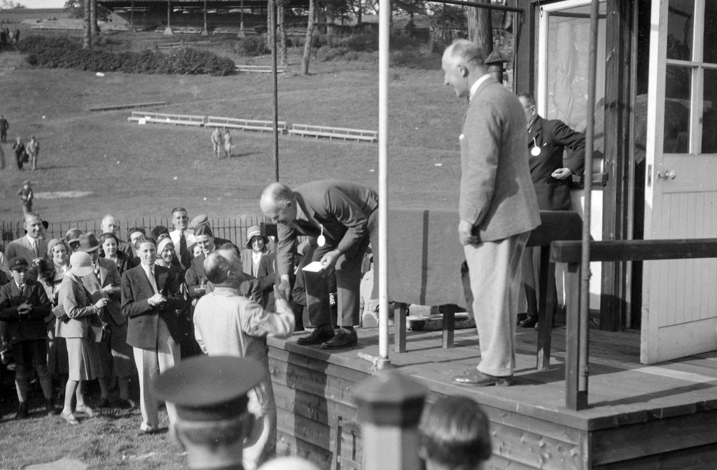 Detail of Earl Howe at the BARC Meeting, Brooklands, 25 May 1931 by Bill Brunell