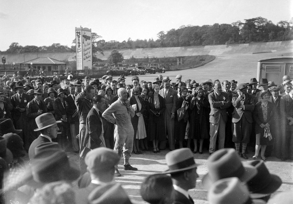Detail of Earl Howe at the BARC Meeting, Brooklands, 25 May 1931 by Bill Brunell