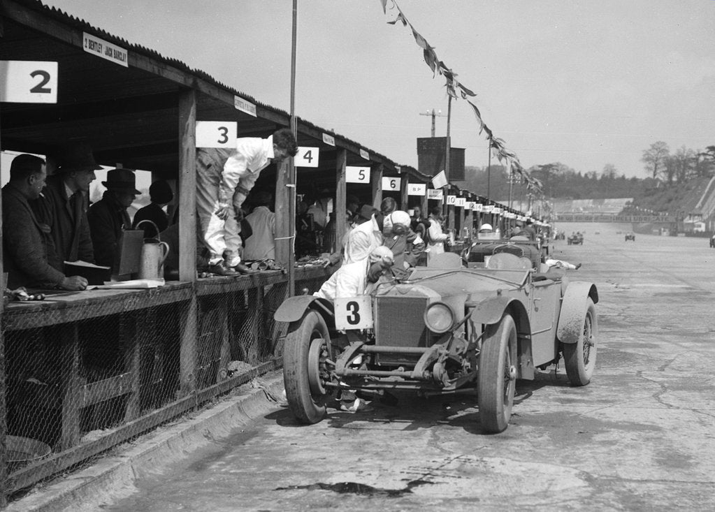 Detail of Dudley Froy and George Field's Invicta at the JCC Double Twelve race, Brooklands, 8/9 May 1931 by Bill Brunell