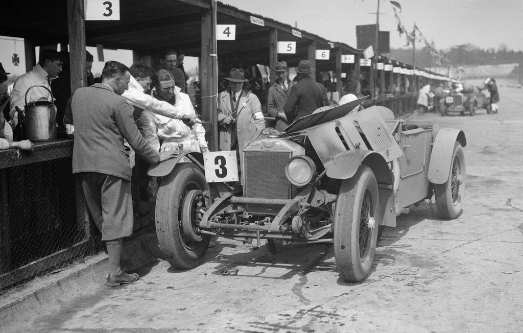 Detail of Dudley Froy and George Field's Invicta at the JCC Double Twelve race, Brooklands, 8/9 May 1931 by Bill Brunell