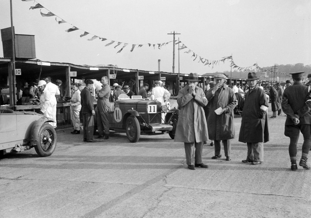 Detail of Talbot 105 of Tim Rose-Richards and John Cobb at the JCC Double Twelve race, Brooklands,  May 1931 by Bill Brunell