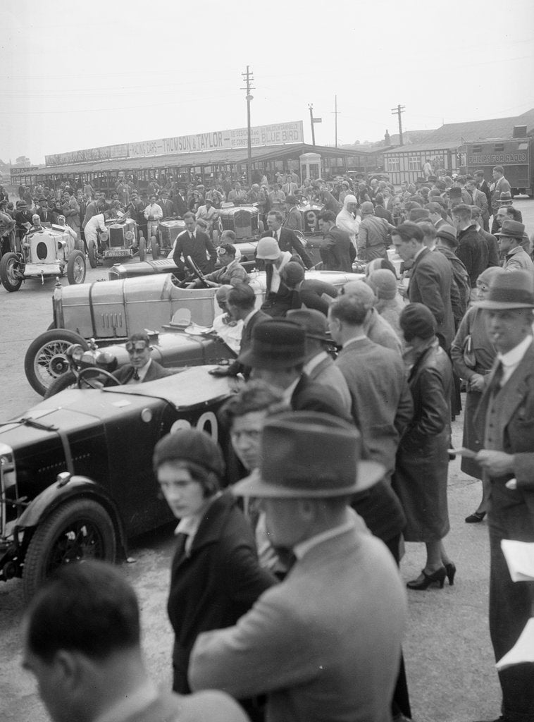 Detail of Race meeting at Brooklands by Bill Brunell