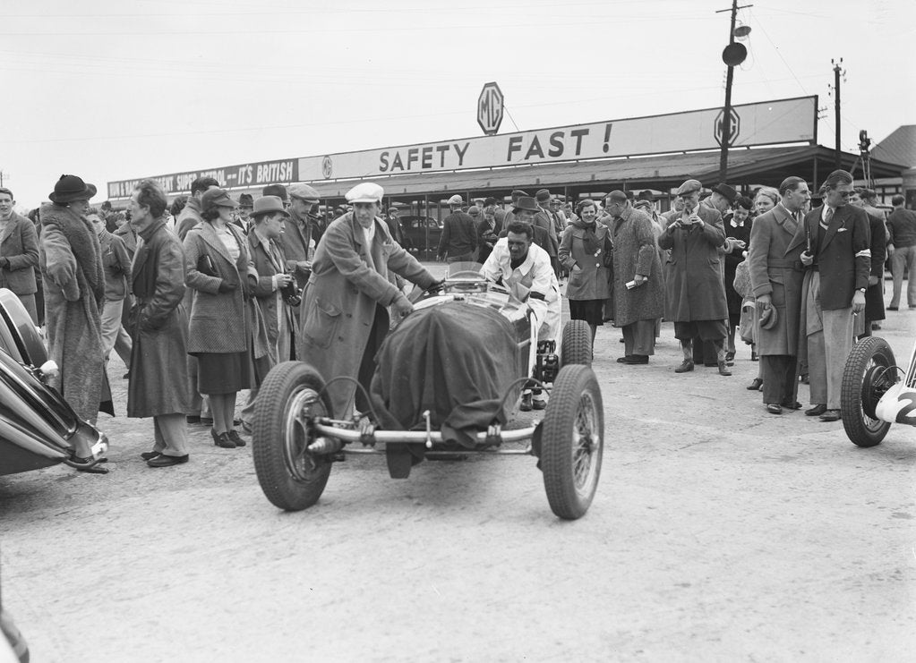 Detail of JCC International Trophy, Brooklands, 7 May 1938 by Bill Brunell
