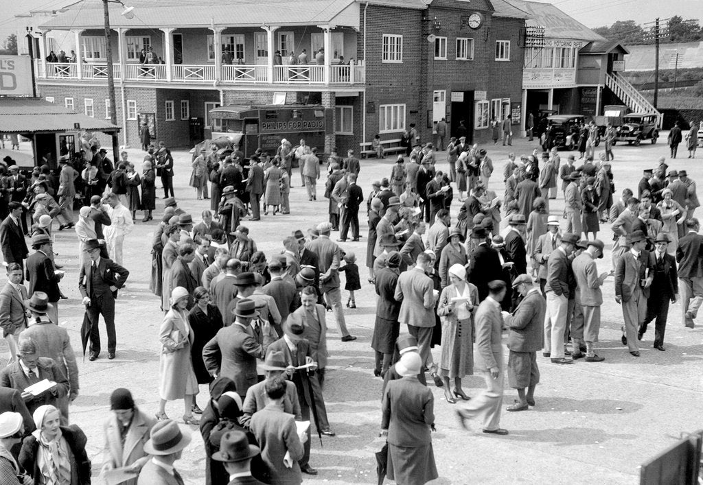 Detail of JCC Members Day, Brooklands, 4 July 1931 by Bill Brunell