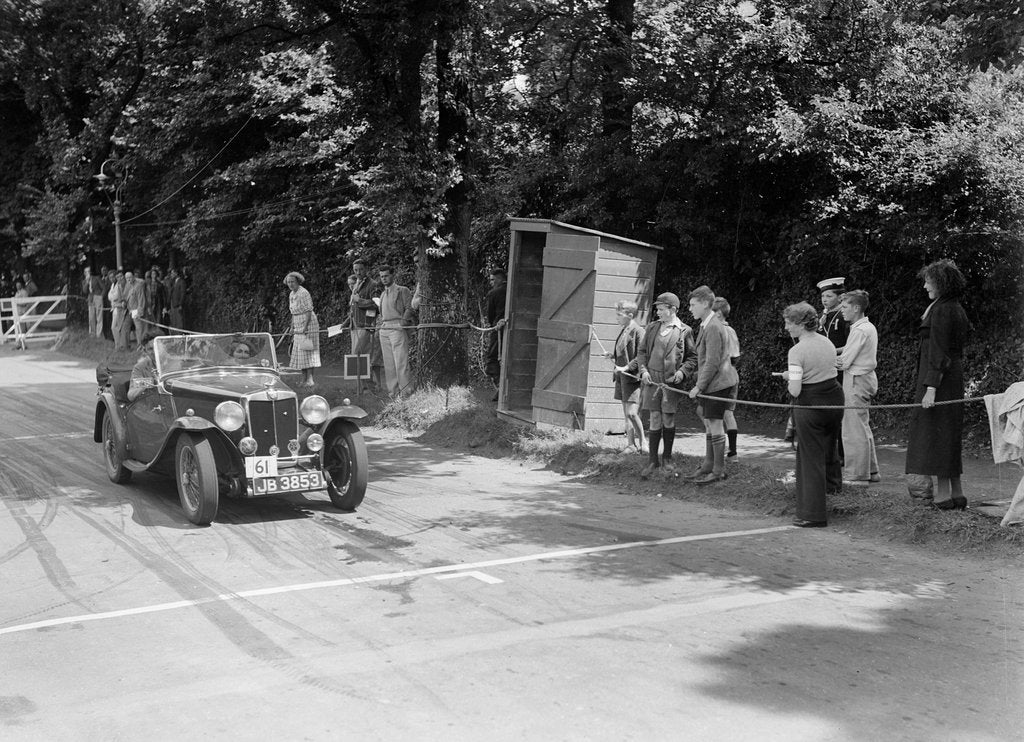 Detail of FE Ainley's MG Magnette NA, winner of a bronze award at the MCC Torquay Rally, July 1937 by Bill Brunell