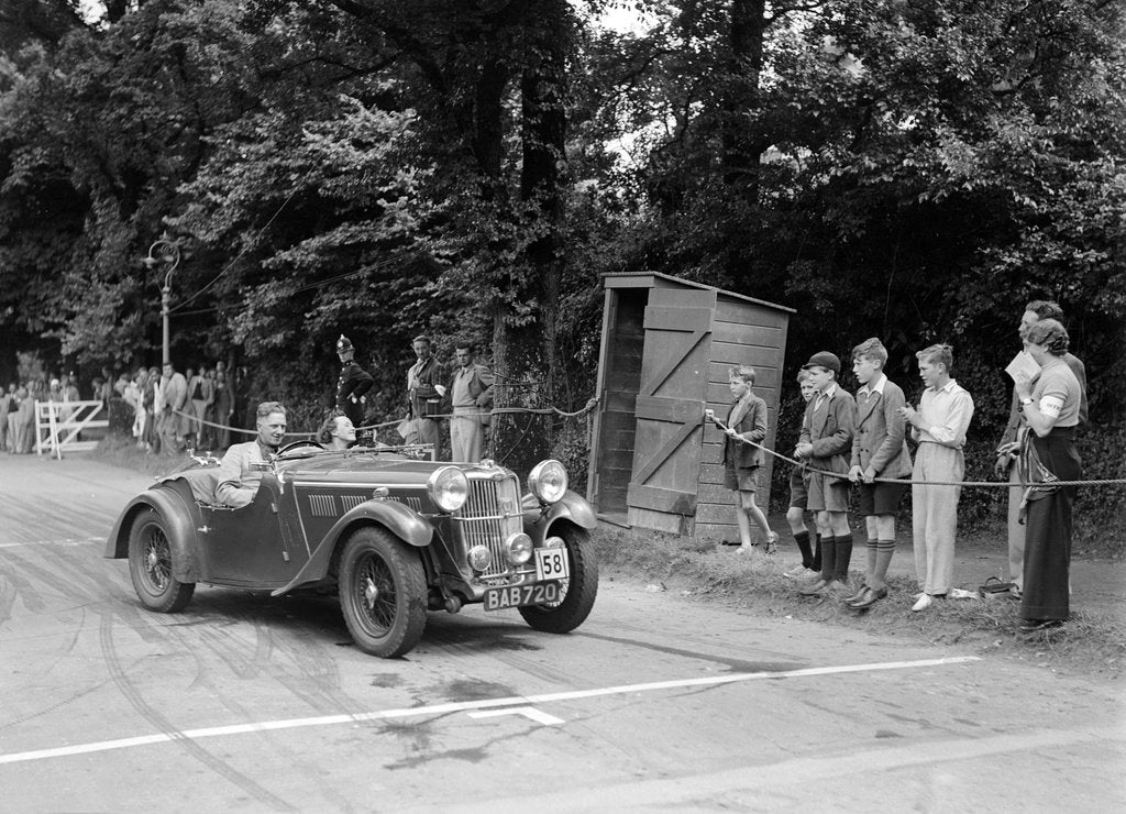 Detail of AH Langley's Autosports team Singer B37, winner of a premier award, MCC Torquay Rally, July 1937 by Bill Brunell