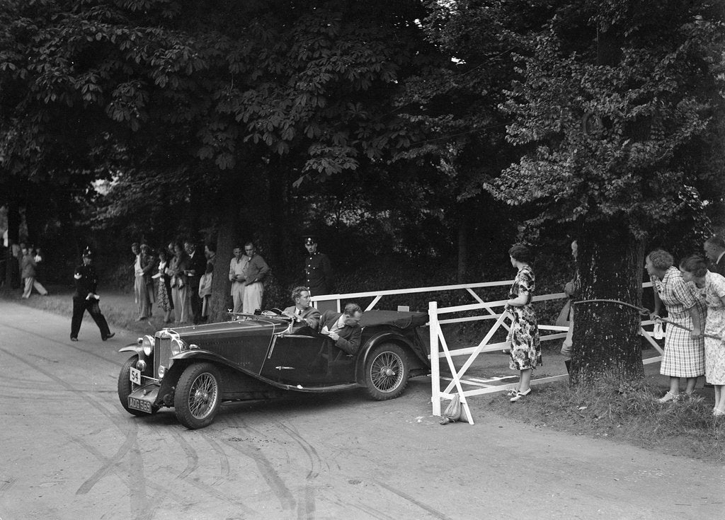 Detail of VM Roberts' MG Magnette NA, winner of a bronze award at the MCC Torquay Rally, July 1937 by Bill Brunell