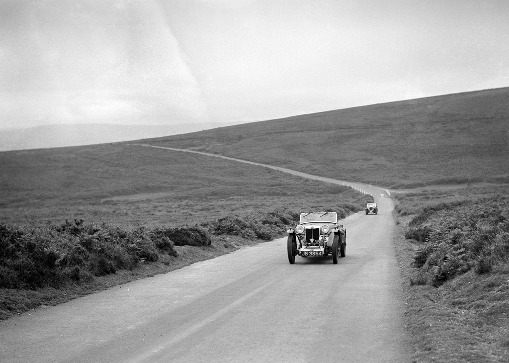 Detail of Cream Cracker Team MG PA of JA Bastock competing at the MCC Torquay Rally, July 1937 by Bill Brunell