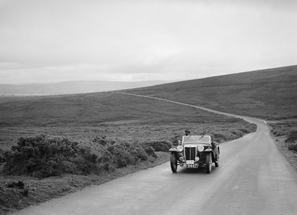 Detail of MG TA of RA MacDermid, winner of a bronze award at the MCC Torquay Rally, July 1937 by Bill Brunell