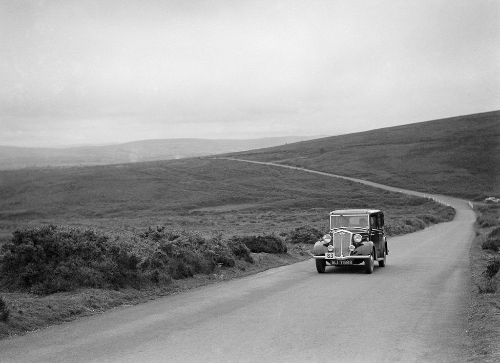 Detail of GK Collier's Wolseley Wasp, winner of a silver award at the MCC Torquay Rally, July 1937 by Bill Brunell