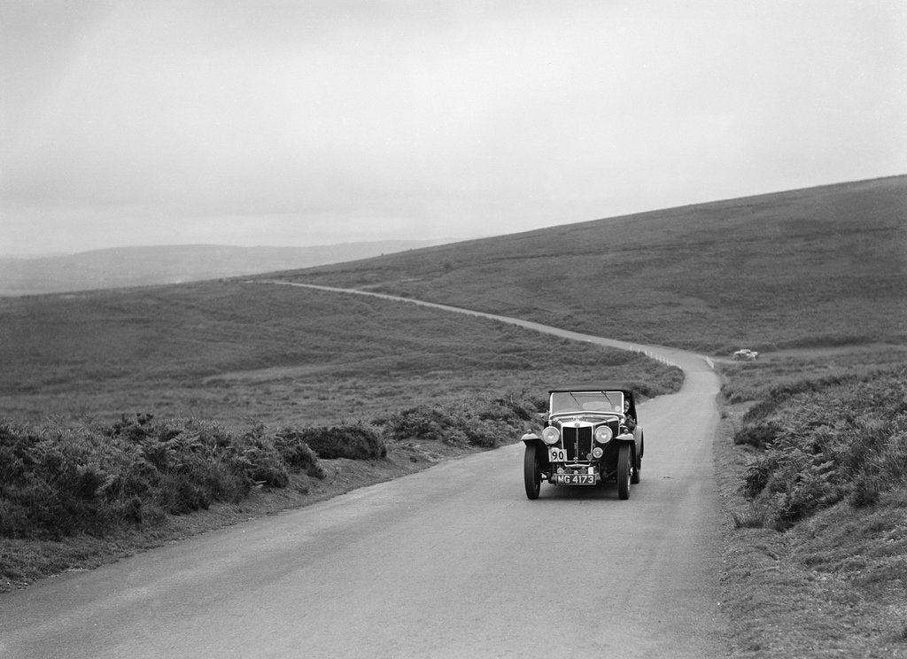 Detail of MG Magnette of KG Moss competing at the MCC Torquay Rally, July 1937 by Bill Brunell