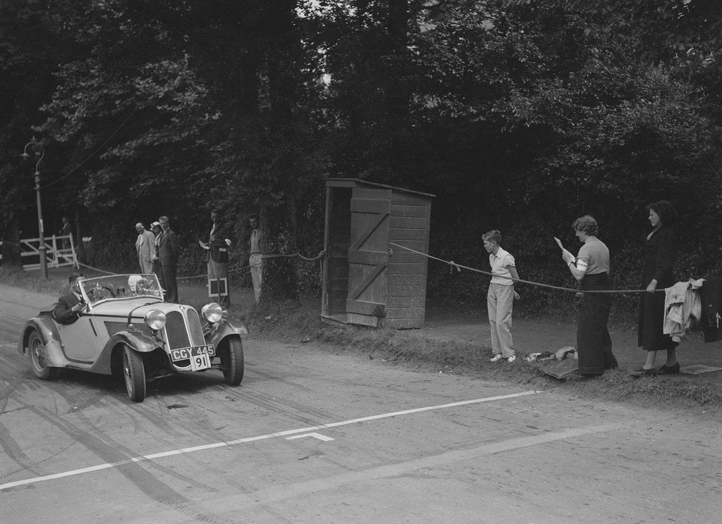 Detail of Frazer-Nash BMW 319/55 of LG Johnson, winner of a premier award at the MCC Torquay Rally, July 1937 by Bill Brunell