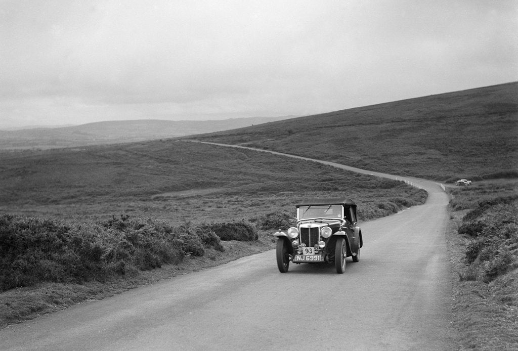 Detail of MG Magnette of RWG Collins, winner of a premier award at the MCC Torquay Rally, July 1937 by Bill Brunell