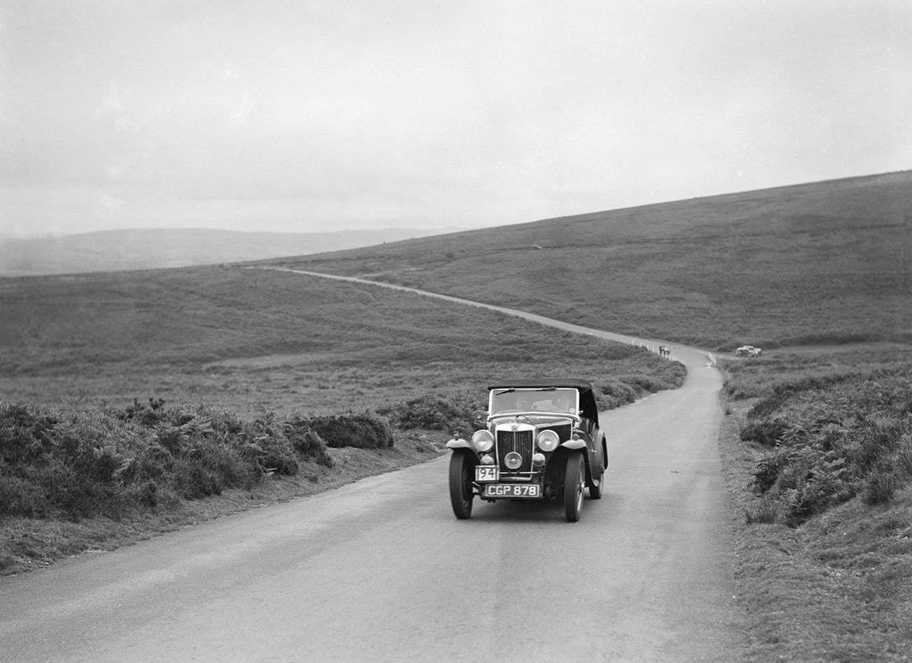 Detail of MG Magnette of H Koppenhagen competing at the MCC Torquay Rally, July 1937 by Bill Brunell
