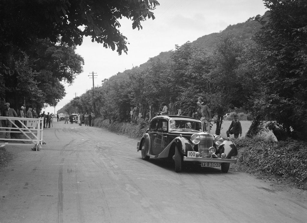 Detail of SS Stanley's Jaguar SS competing at the MCC Torquay Rally, July 1937 by Bill Brunell