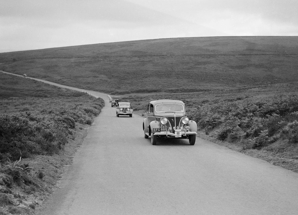 Detail of Ford V8s of Viscount Chetwynd and J Whalley competing at the MCC Torquay Rally, July 1937 by Bill Brunell