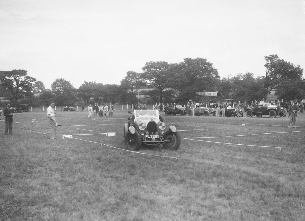 Detail of Bugatti Type 44 taking part in the Bugatti Owners Club gymkhana, 5 July 1931 by Bill Brunell