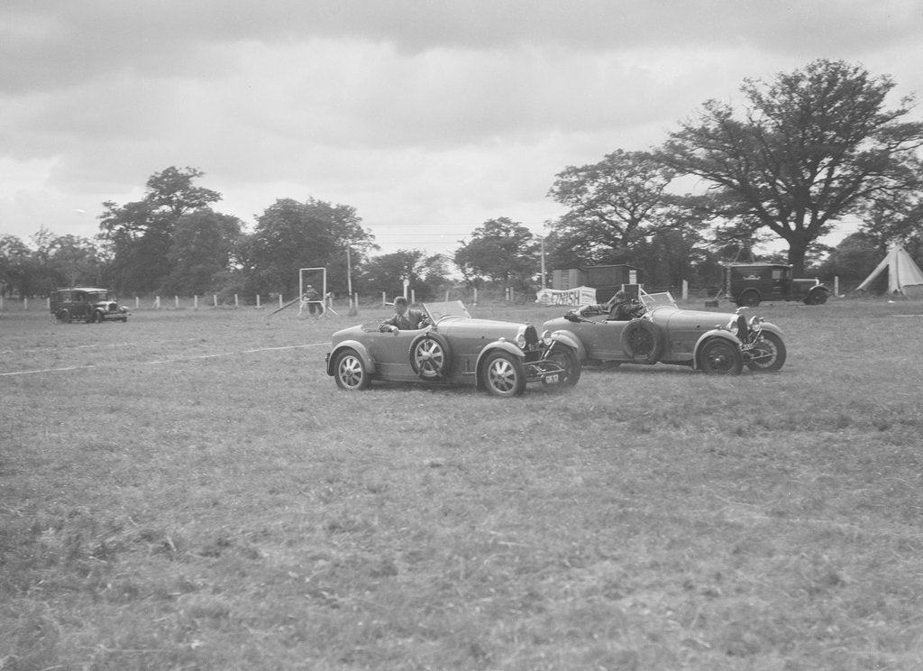 Detail of Bugatti Type 43 and Type 44 taking part in the Bugatti Owners Club gymkhana, 5 July 1931 by Bill Brunell