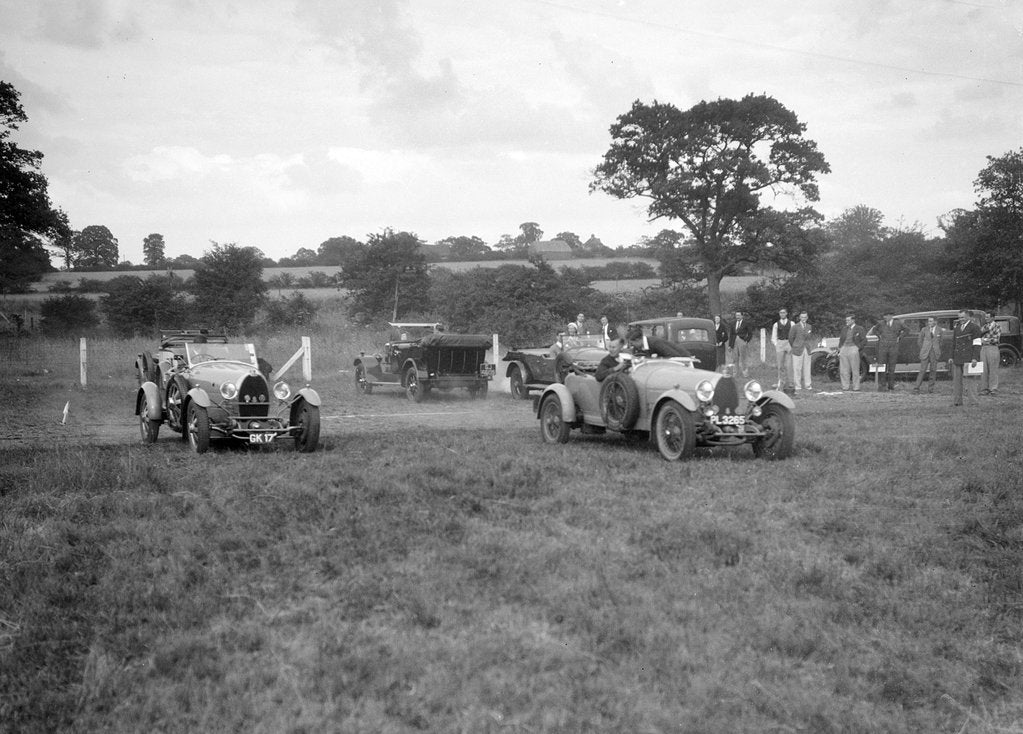 Detail of Bugatti Type 43 and 44 taking part in the Bugatti Owners Club gymkhana, 5 July 1931 by Bill Brunell
