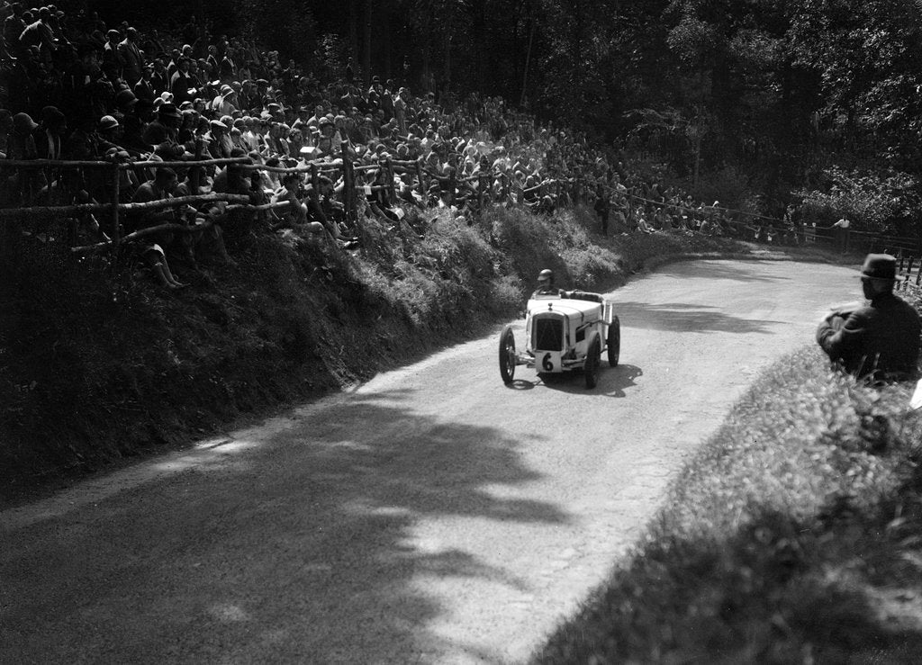 Detail of Austin Ulster competing in the MAC Shelsley Walsh Speed Hill Climb, Worcestershire by Bill Brunell