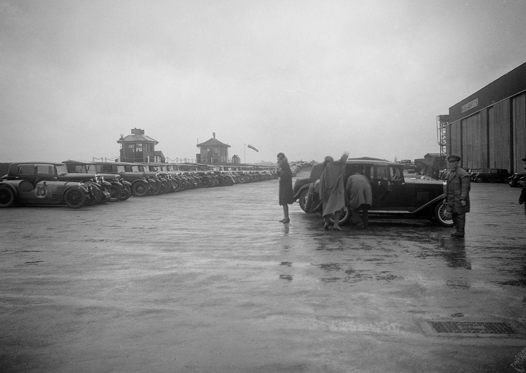 Detail of Cars at the Riley Motor Club Rally, Croydon Aerodrome, 25 April 1931 by Bill Brunell