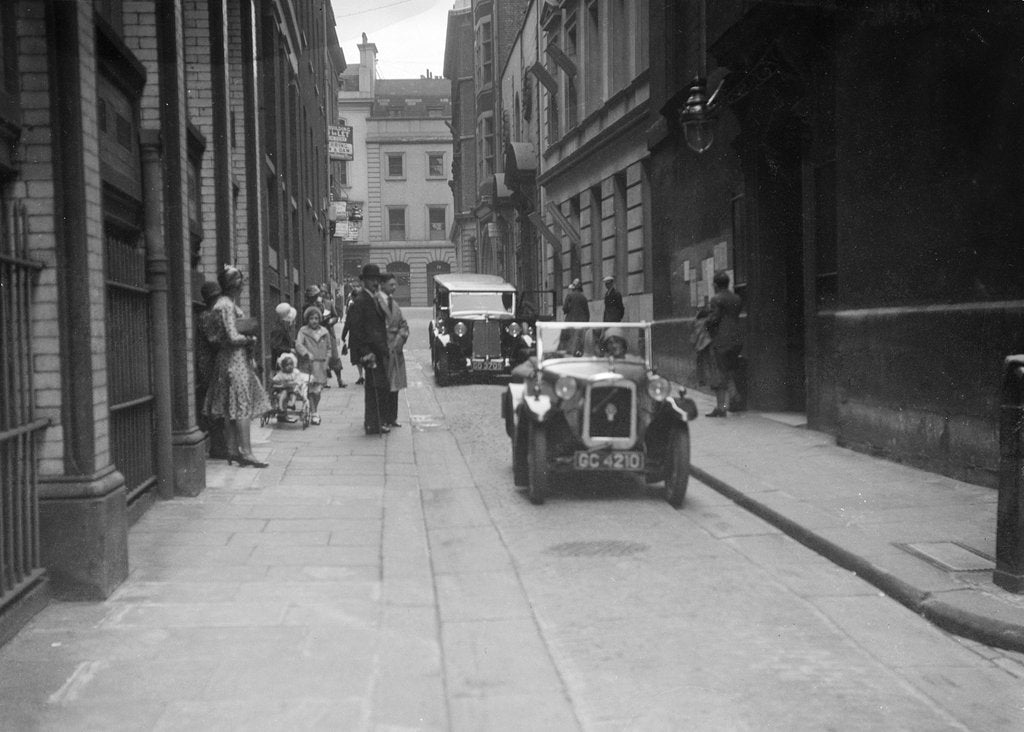 Detail of Austin 7 at a motor vehicle blessing ceremony by Bill Brunell
