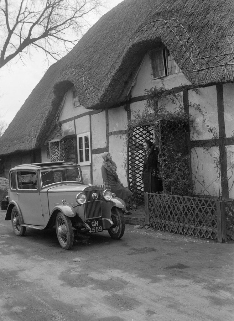 Detail of Road testing a Triumph Scorpion, Horley, Surrey, 1931 by Bill Brunell