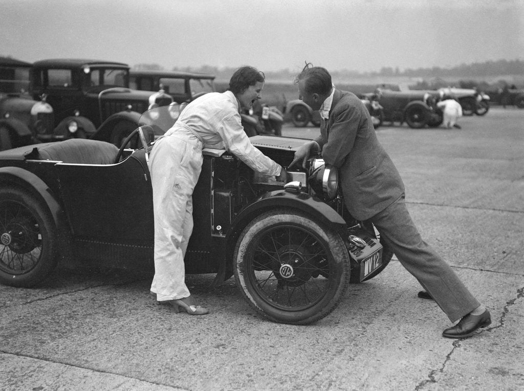 Detail of MG M type at Brooklands by Bill Brunell