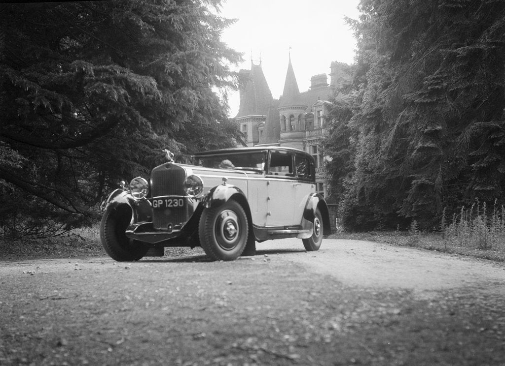 Detail of Kitty Brunell road testing a 1931 Delage D8, Wykehurst Place, Bolney, Sussex by Bill Brunell