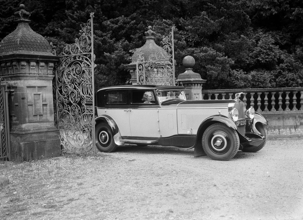 Detail of Kitty Brunell road testing a 1931 Delage D8, Wykehurst Place, Bolney, Sussex by Bill Brunell